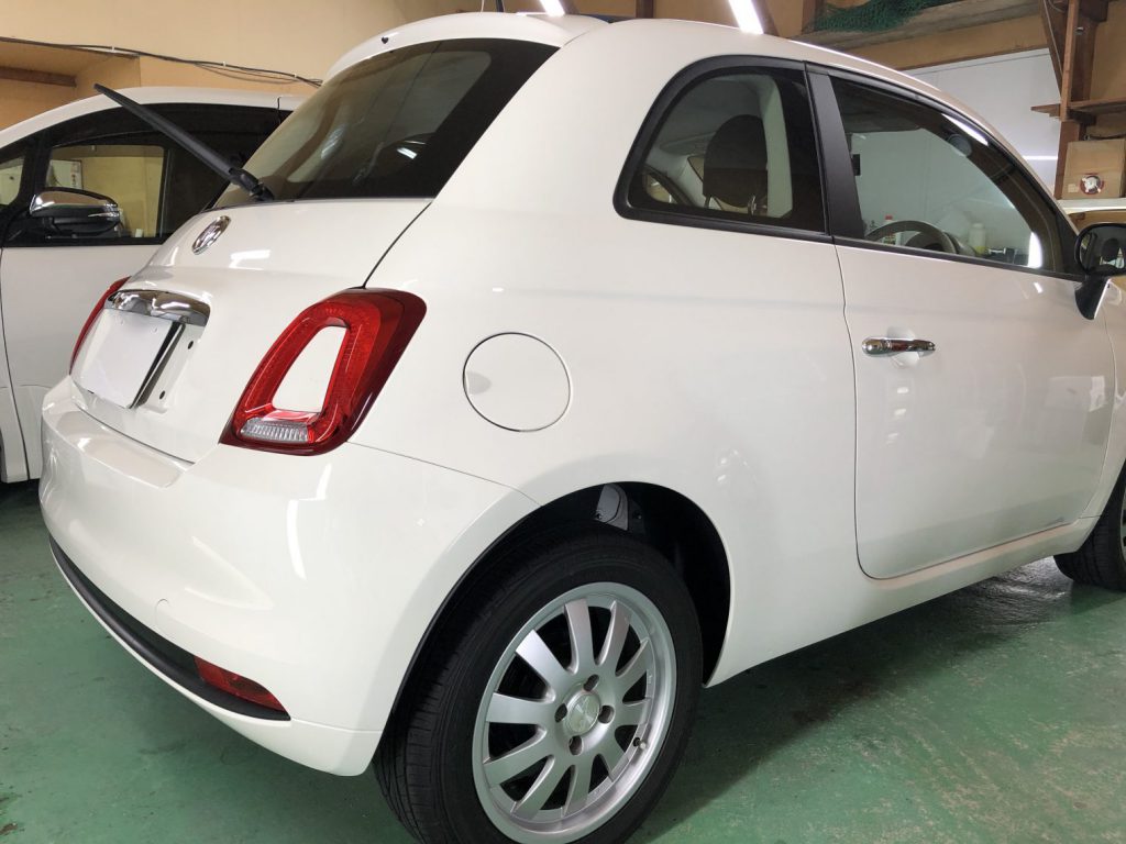 FIAT 500 ガラスコーティングメンテナンス